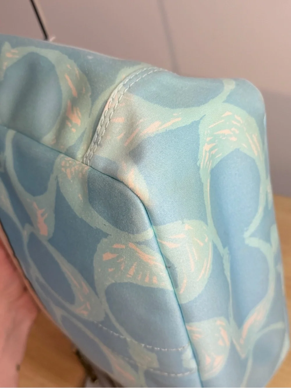 Coach Hampton Scribble Tote Bag in Blue VINTAGE